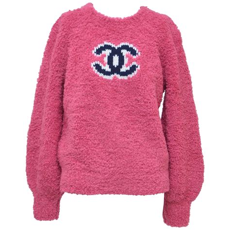 chanel sweater pink|authentic chanel logo sweater.